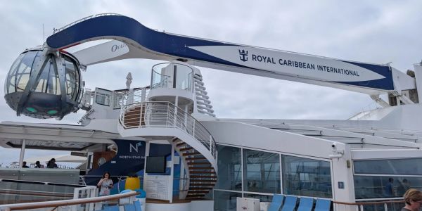 North Star attraction on board Ovation of the Seas - observation platform rises 300 feet above sea