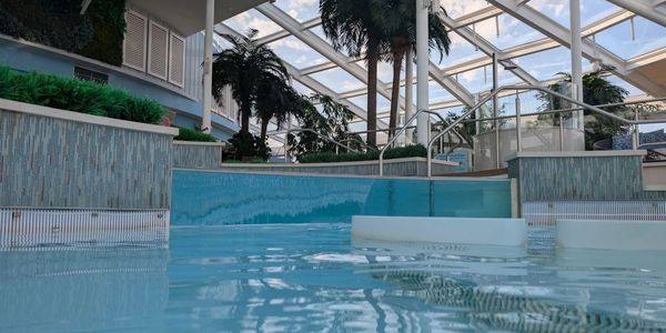The Solarium adult pool area on board Royal Caribbean's Ovation of the Seas