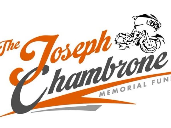 Logo for Joseph Chambrone Memorial Fund featuring a motorcycle.