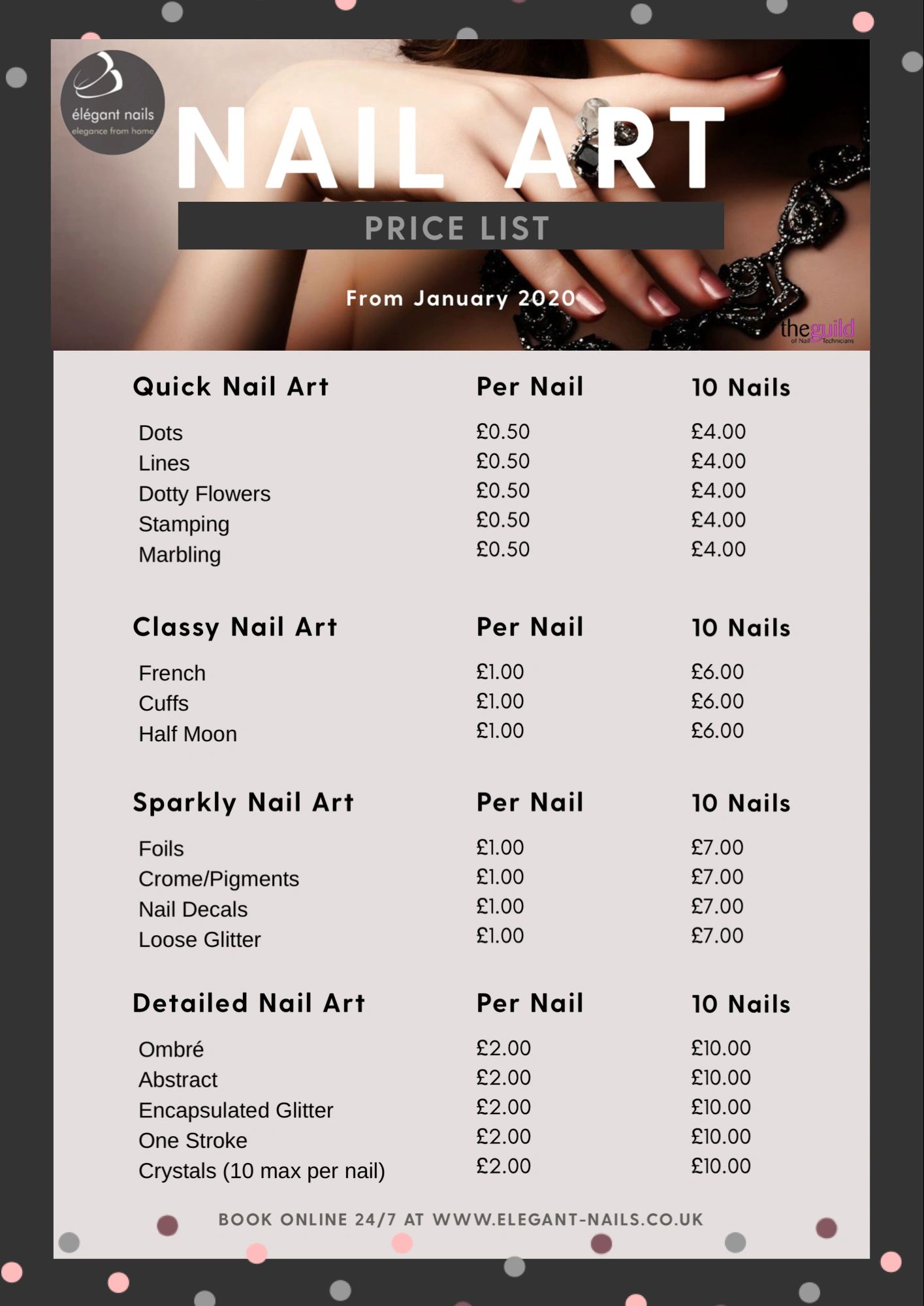 Nail art pricing deals