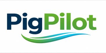 Logo of PigPilot with stylized text and wave.