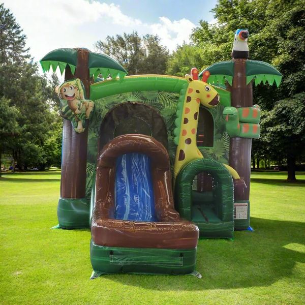 Make your next event stand out with this tropical jungle safari bouncy house. Santa Clarita Rentals