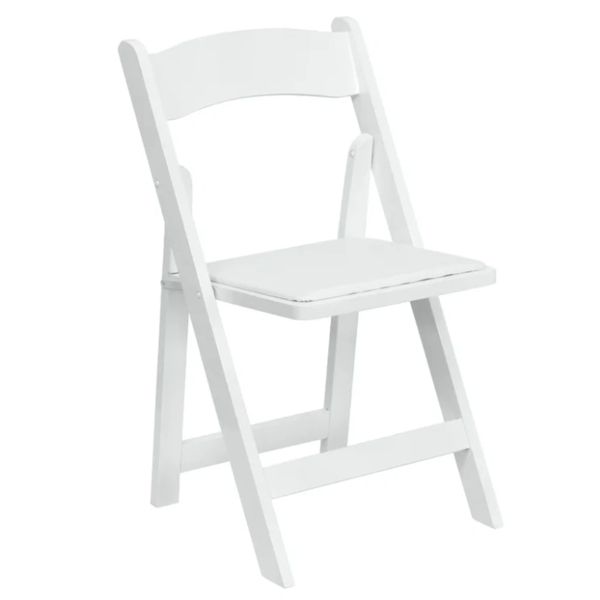 Adult White Folding Chairs for rent in LA.