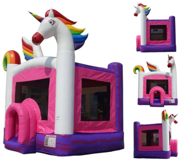 Popular Majestical Unicorn Bounce House for rent in LA. Perfect Girls Party Bounce House Rental.