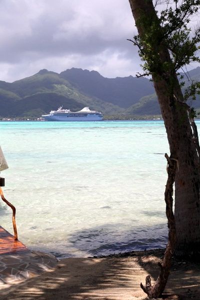 Tahiti Islands, French Polynesia, Tahiti PORT OF PAPEETE, Paul Gauguin, black-sand beaches,waterfall