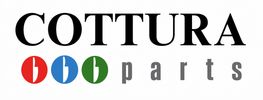 Logotipo de COTTURA parts con colores azul, rojo y verde.