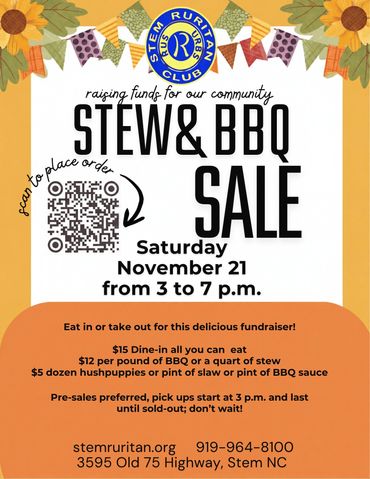 2026 Stem Ruritan Brunswich Stew & BBQ Fundraiser