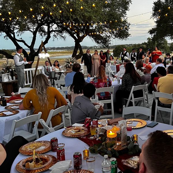 Outdoor Reception at The Casa at Canyon Lake