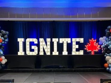 Marquees 
Light up letters
Event decor
Event rentals