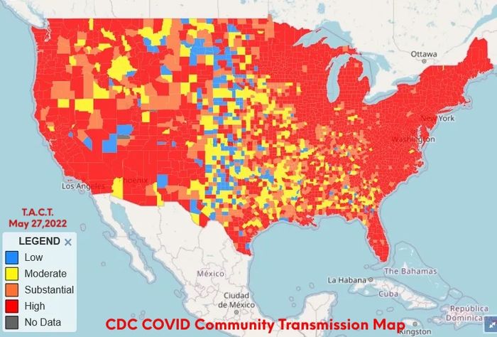 CDC Community Transmission Map
