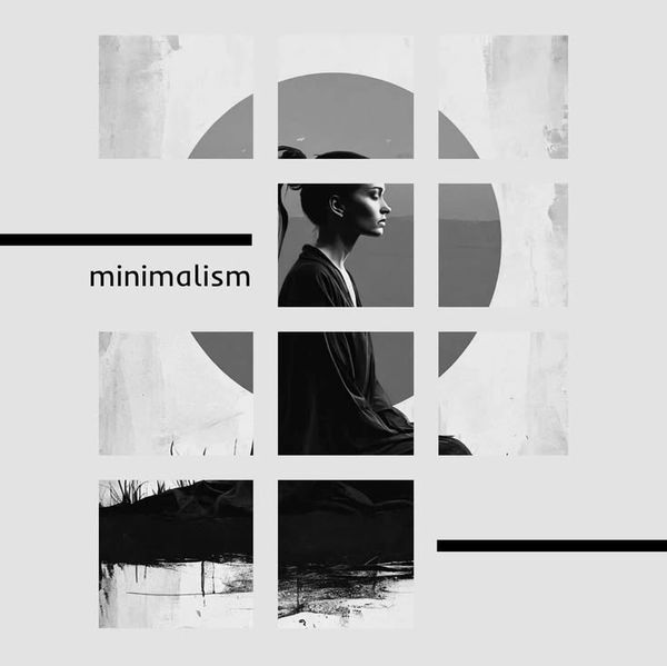 Minimalist tasarımlı kadın profili kompozisyonu.