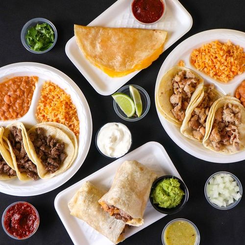 Steak Tacos, Chicken Tacos, Steak Burrito, Quesadilla