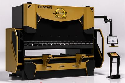 OMEGA PX-Series press brake. Hydraulic CNC press brake with dynamic crowning system.