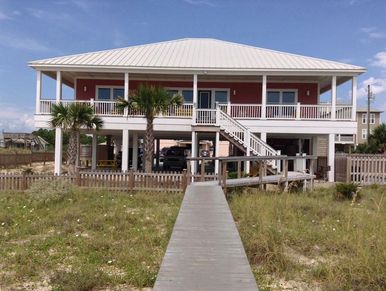 Front of Home Facing The Beach