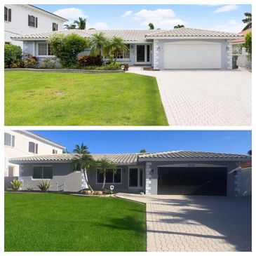 Before and After Exterior power wash/ paint 