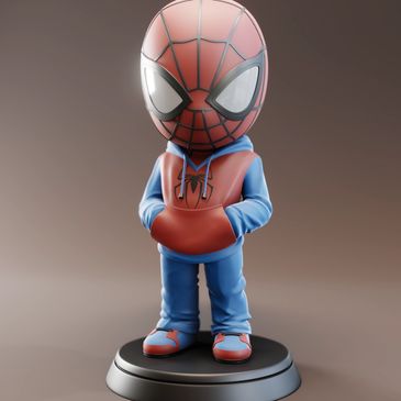 Figura de Spider-man en 3D