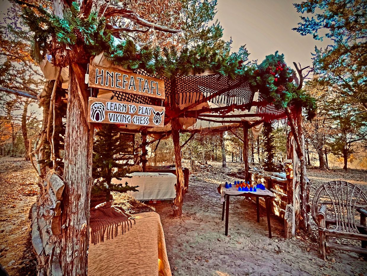 Clan Wyrd's original Tree Henge shop at The Texas Viking Festival