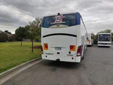 Charter Bus Rear View 