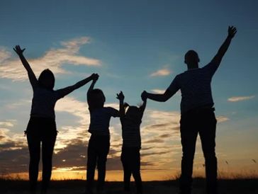 Family photo in shadow