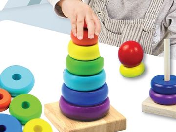 Small boy playing with blocks