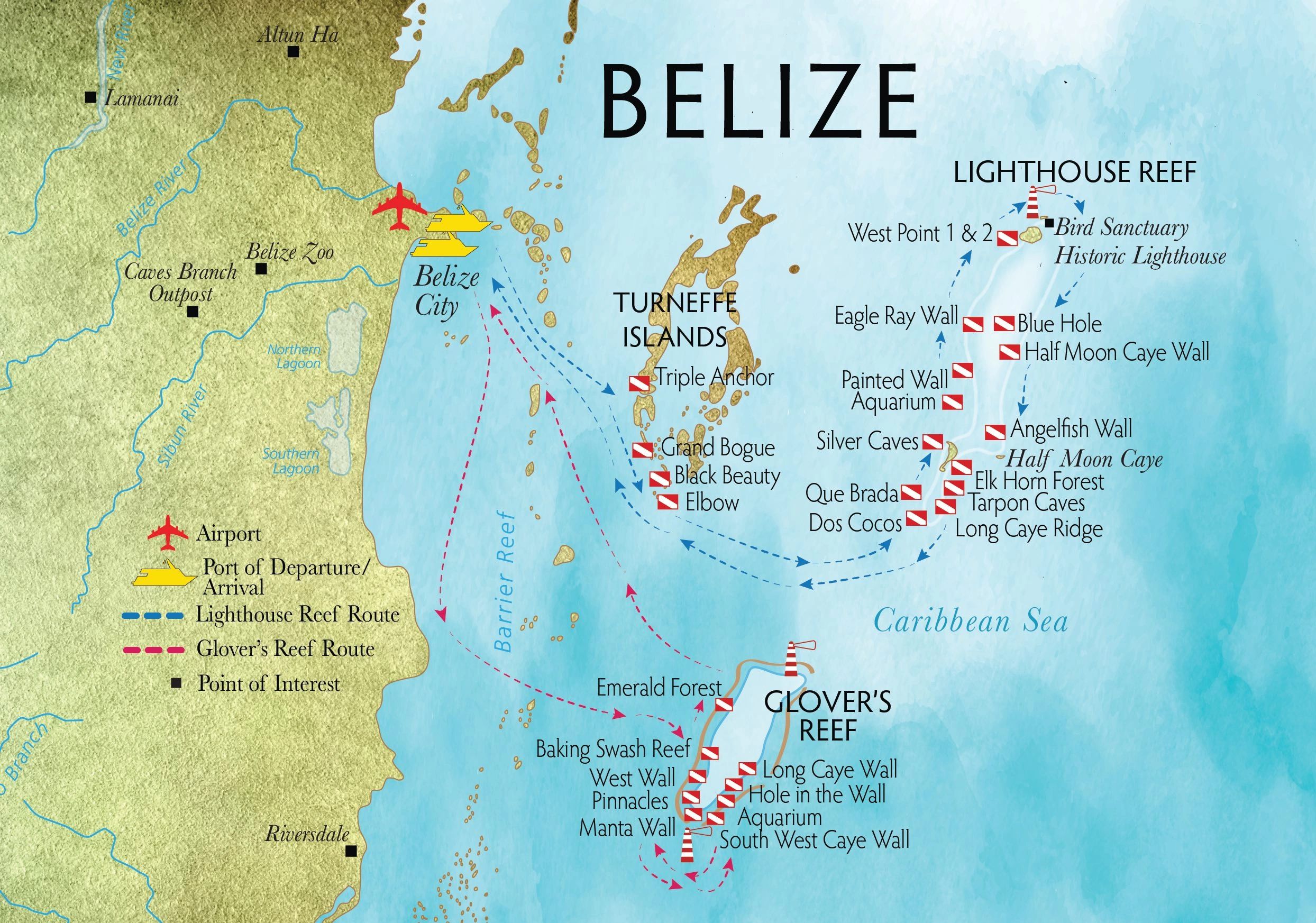 Belize Map Detailed Belize Lighthouse And Glovers Reef Map 2024 Cm 