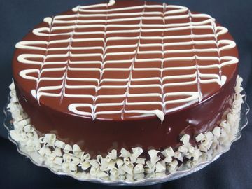 Layers of white and dark chocolate