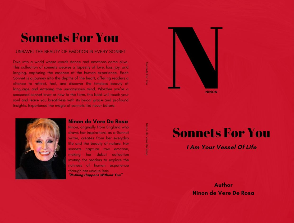 Book cover of "Sonnets For You" by Ninon de Vere De Rosa.