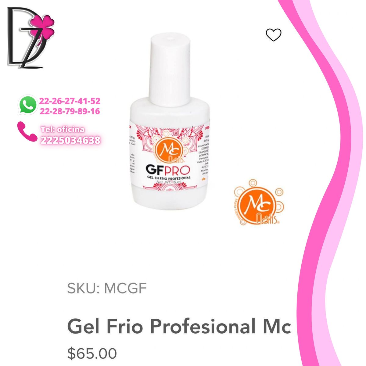 Resina Gel Frio Para Uñas GF PRO Mc Nails – Sizy Online