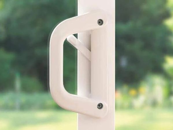 Milgard sliding door handle repair in Santa Clarita, California.