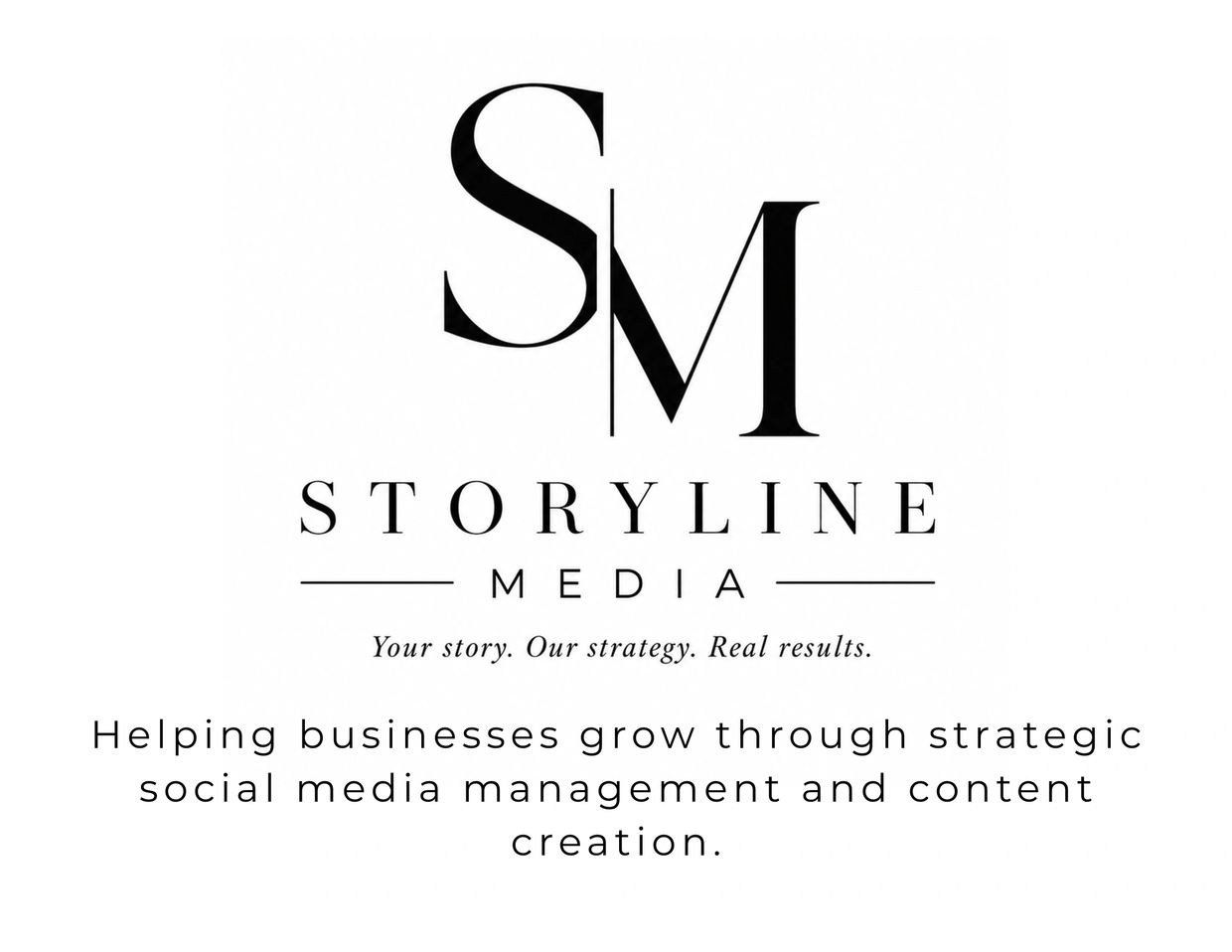 Logo of Storyline Media, a company specializing in social media management and content creation.