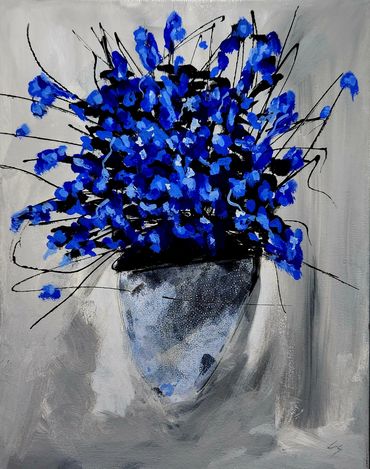 Blue Flowers & Vase
16x20