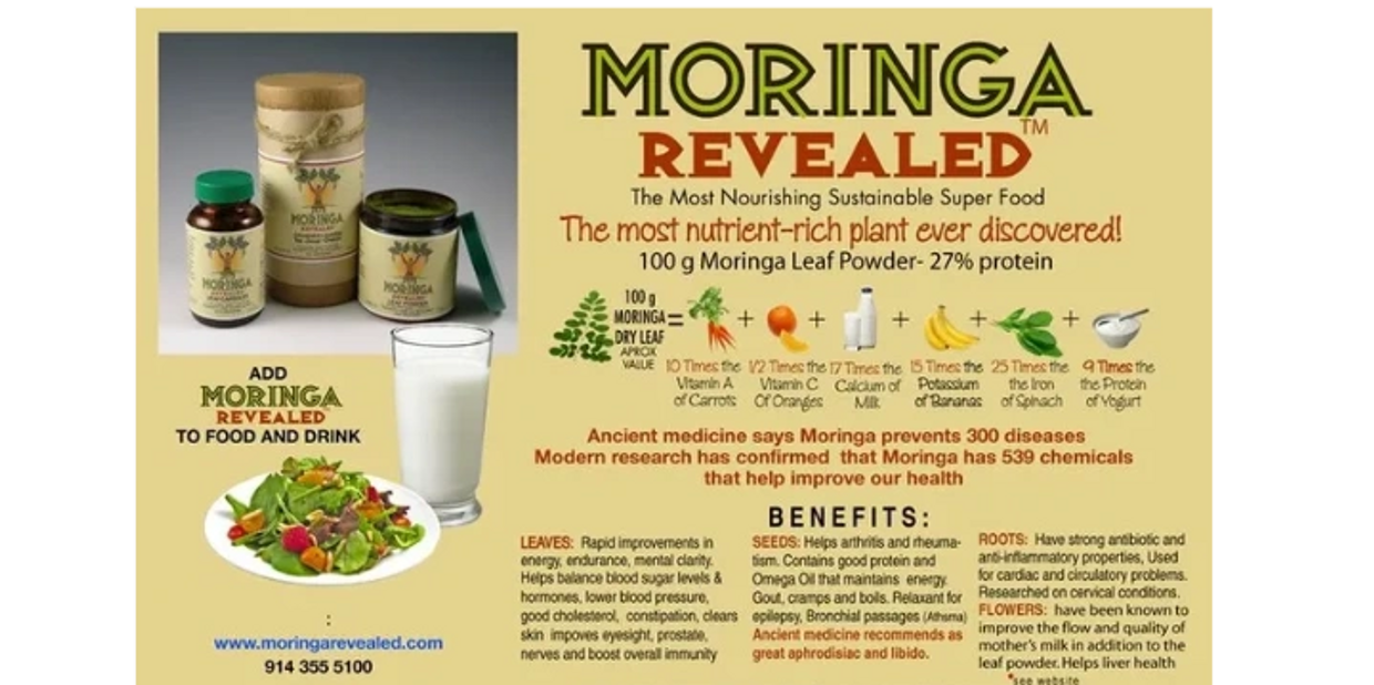 Moringa Revealed: nutrient-rich superfood powder with multiple health benefits.