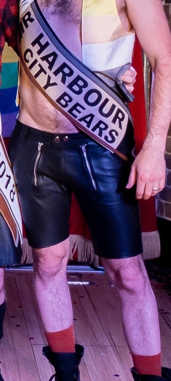 HCB Sash 2019 and Zip Front Shorts PUNKuture Leather Sydney