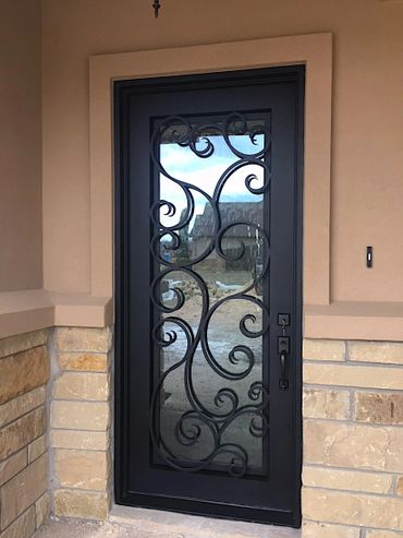 Single Wrought Iron Door