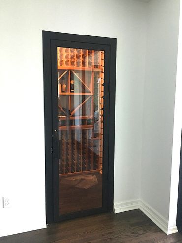 Glass door for wine room