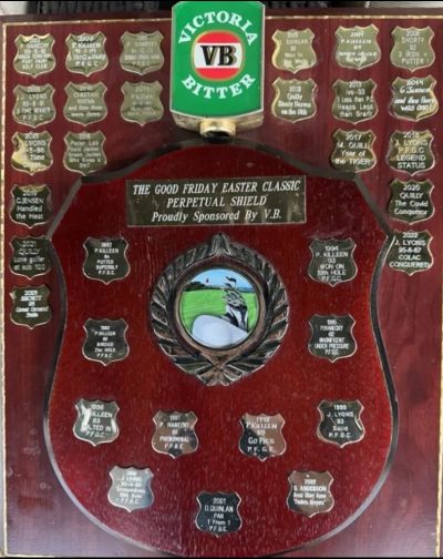 A perpetual shield for the Good Friday Easter Classic sponsored by Victoria Bitter.
