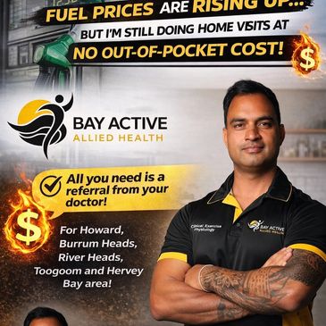 Health professional offers home visits with no out-of-pocket cost despite rising fuel prices.