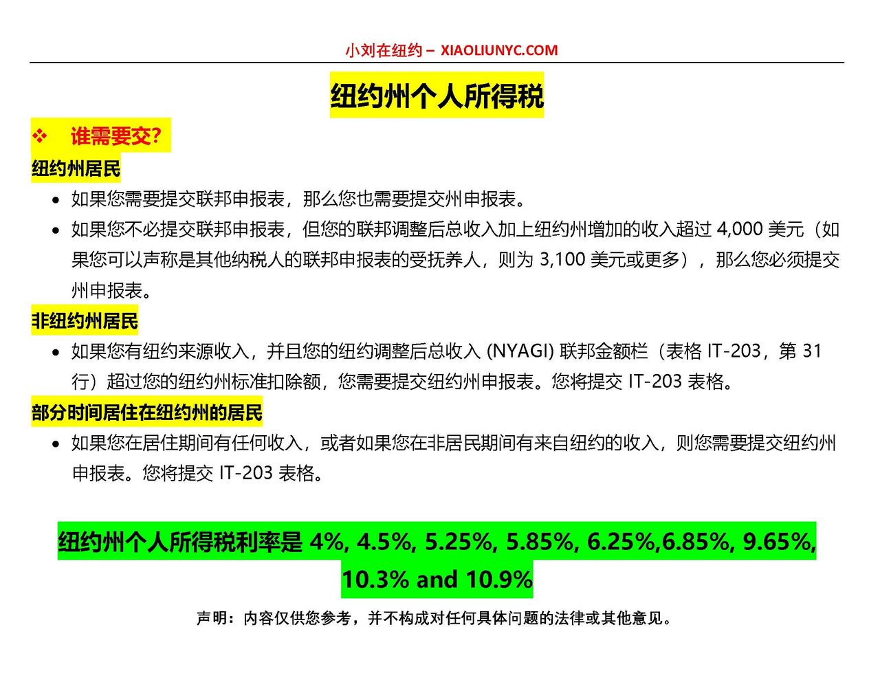 纽约客的收入税