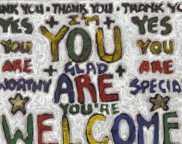 Word Art painting - You Are Welcome.