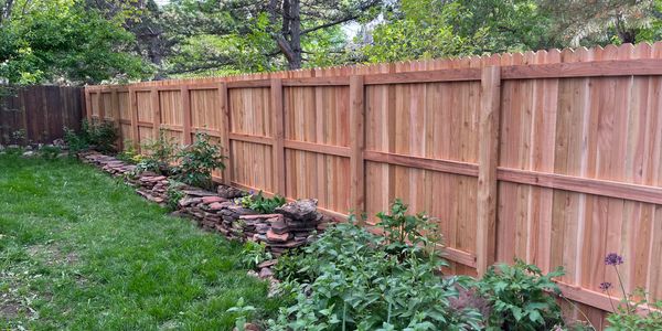 Standard 6ft privacy fence.
