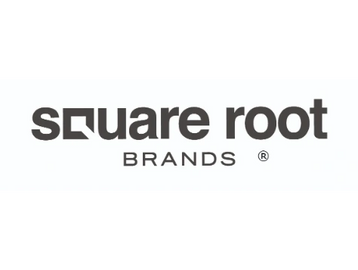 Square Root Brands spelled out in black