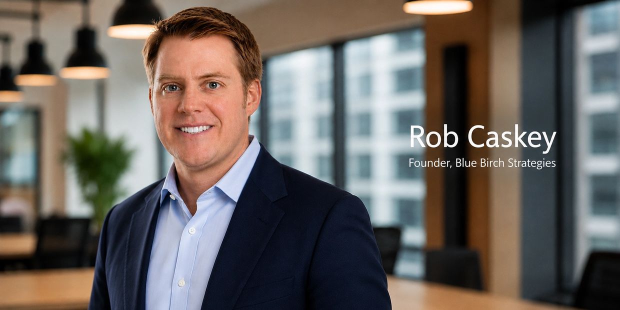 Portrait of Rob Caskey, founder of Blue Birch Strategies.