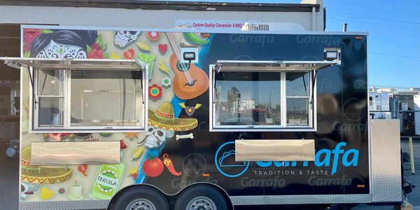 Outside concession trailer 