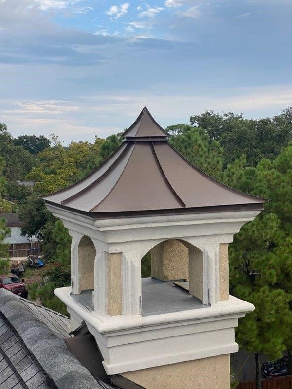 Decorative metal chimney caps, bell tower metal decorative caps