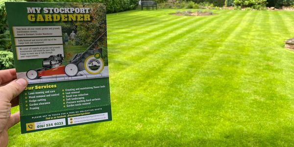 y Stockport Gardener

Your local all year-round gardening service based in Stockport, Greater Manchester. CAll 0161 524 0222 

We offer gardening services in Bramhall, Bredbury, Cheadle, Cheadle Hulme, Hazel Grove, Heaton Chapel, Heaton Mersey, Heaton Norris, Heaton Moor, Marple, Offerton, Reddish, Romiley, Poynton, Stockport and Woodley

Lawn Mowing & Care - Grass cutting, weed removal and control
Hedge cutting
Gaden clearance
Pruning
Creating and maintaining flower beds
Leaf Removal
Small tree reduction
Soft landscaping
Pressure washing hard surfaces
Garden waste removal.

Fully licensed and insured.

We cover all aspects of garden and grounds maintenance and would be more than happy to meet you or talk through your requirements. 

Please get in touch for a free no obligation quote 0161 524 0222 or email mystockportgardener@gmail.com

find us on facebook and read some of our 5* rated reviews.