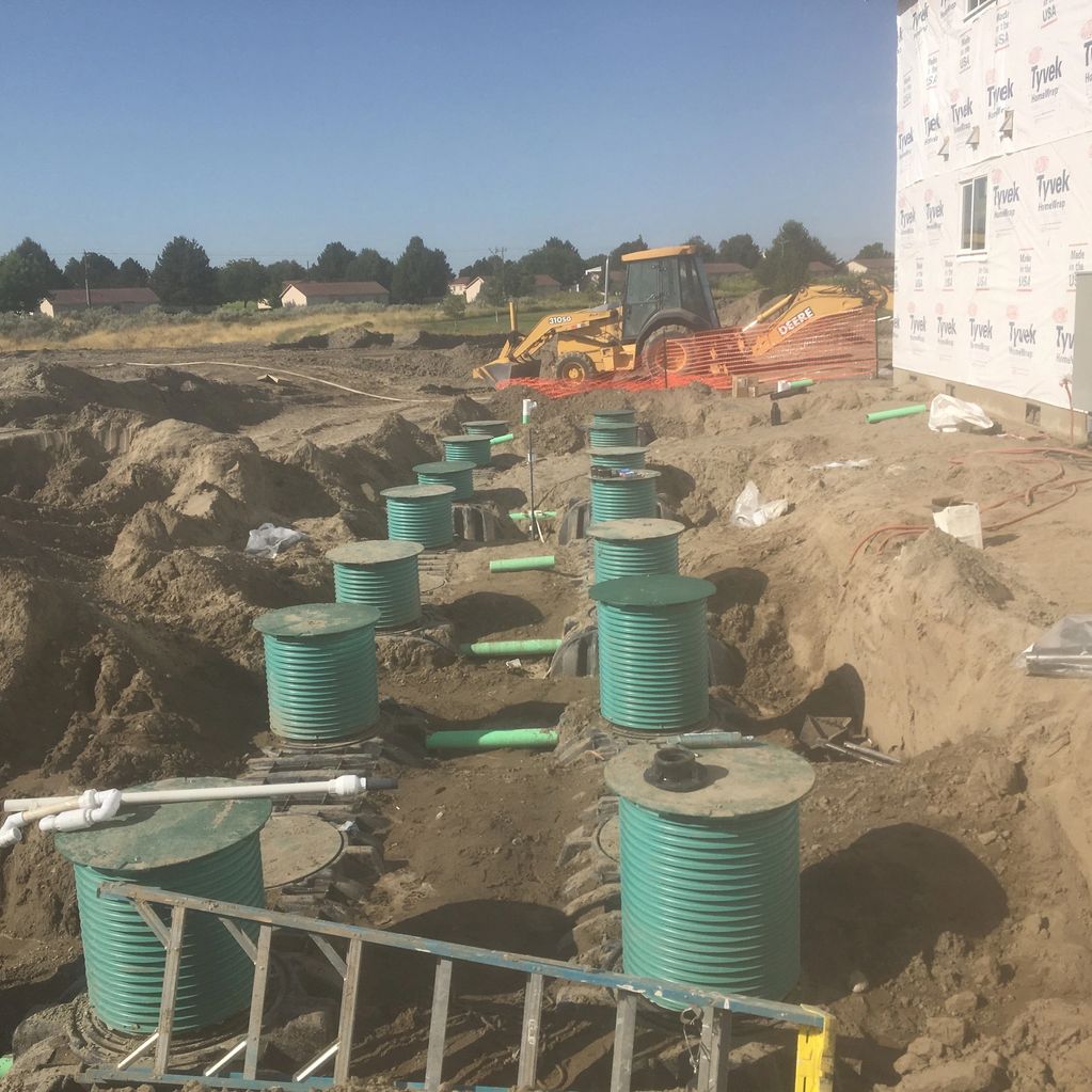 FARM HOUSING SEPTIC SYSTEM TANKS INSTALLED . WALLA WALLA COUNTY, WA. 