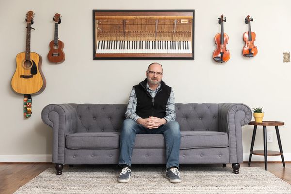 David L.  Yarnall in his Clarkston, Michigan home.