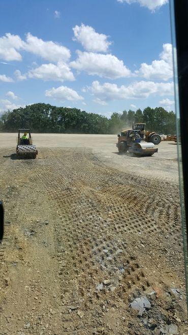 compacting building pad