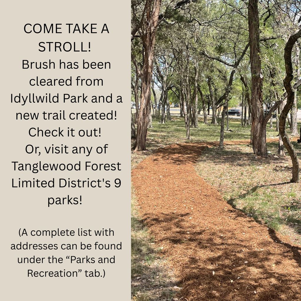 Idyllwild Park - Brush clean up and trail creation 
(March 2026)
