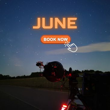 Telescope with the constellation Scorpius in frame. 